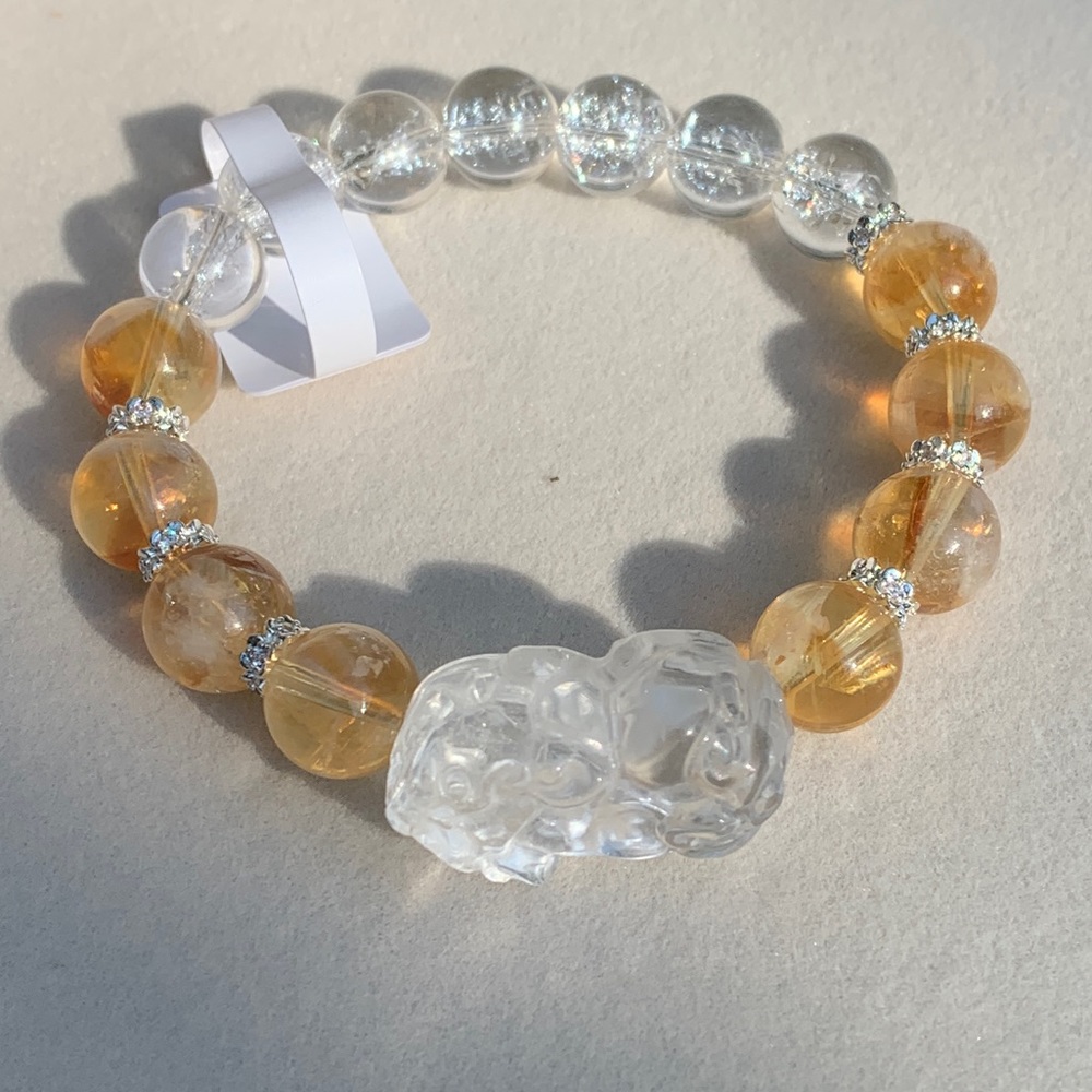 Yellow Azeztulite Crystal Bracelet